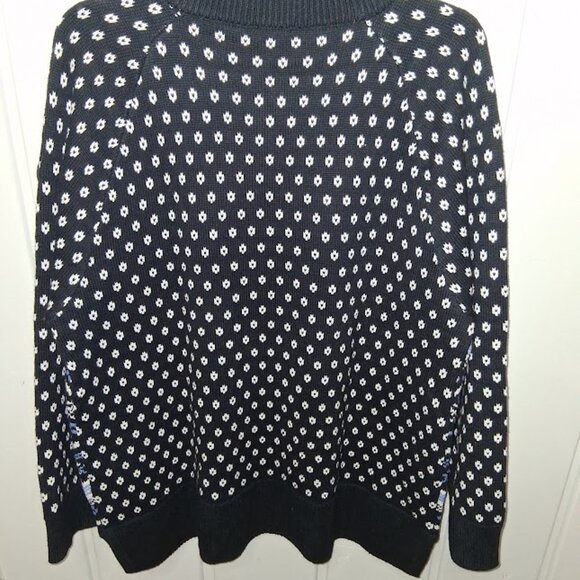 T by Talbots Cotton Blend Snap Mock Neck Heavyweight Sweater NWT Sz PXL - Picture 5 of 9